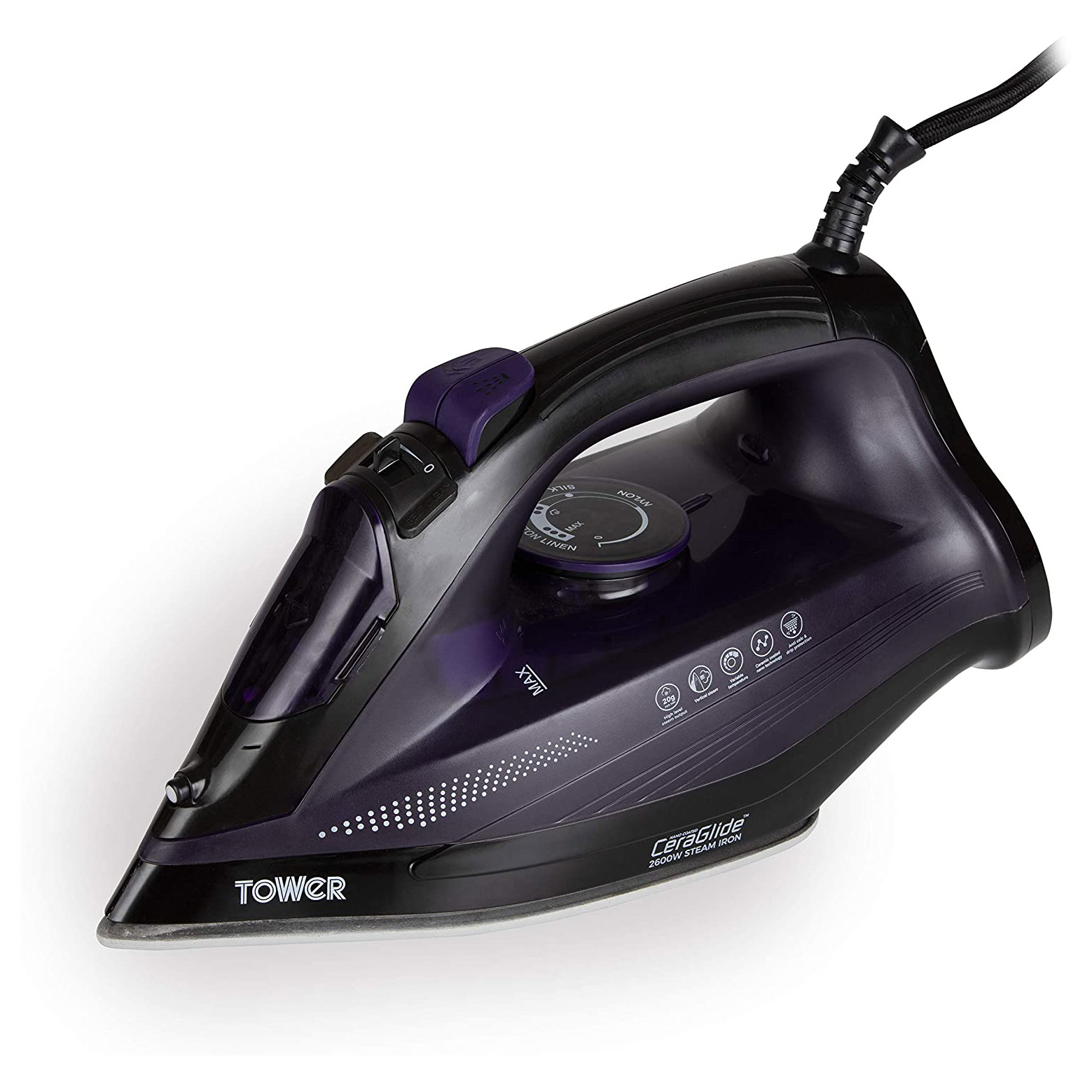 Tower T22011 CeraGlide Ultra Speed Iron Purple 2600W
