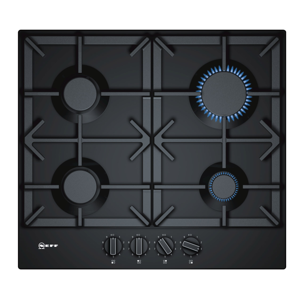 Image of Neff T26DS49S0 N70 60cm 4 Burner Gas Hob in Black Cast Iron Supports