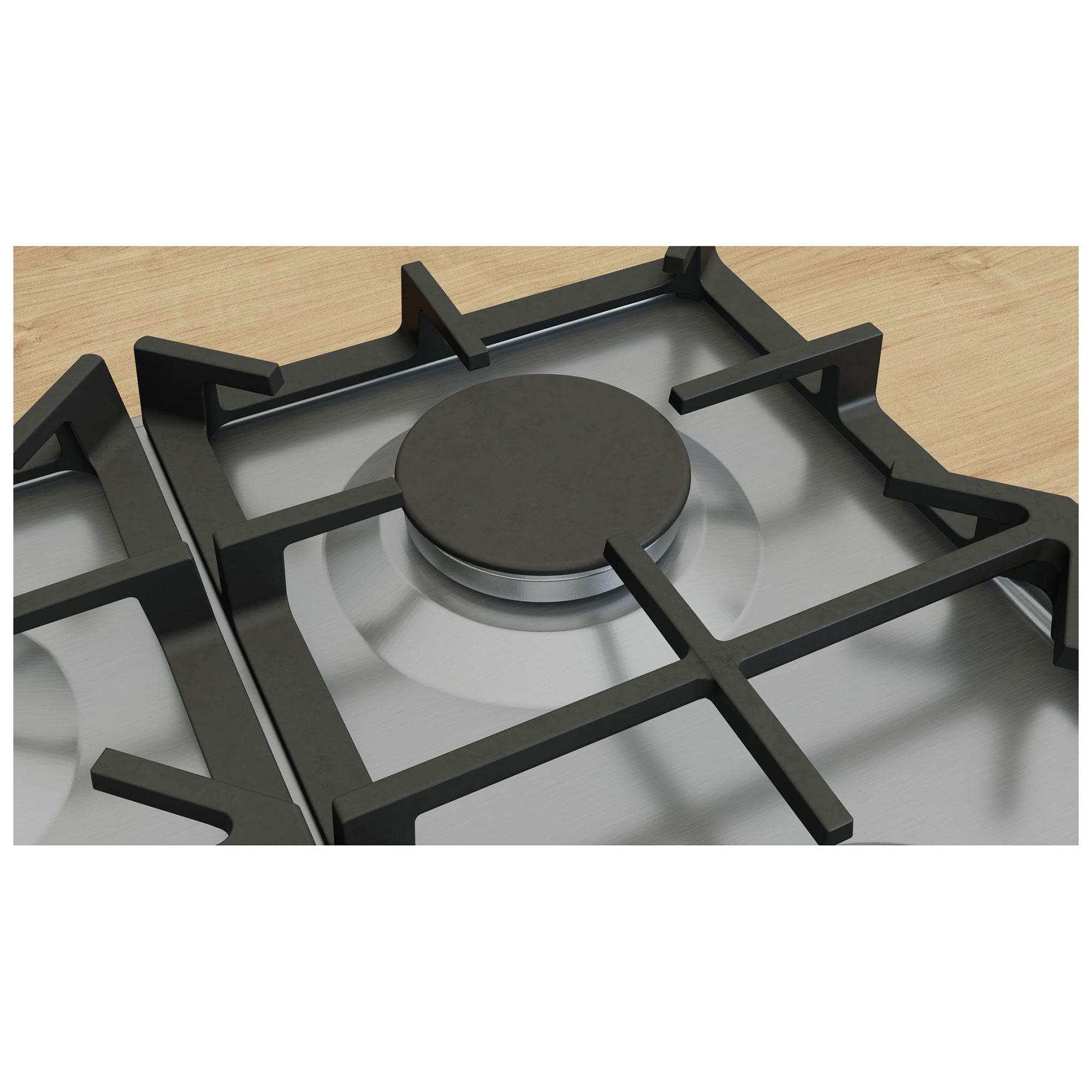 Neff T27CIS8N0 N70 75cm 5 Burner Gas Hob in Stainless Steel Wok Burner, photo 4