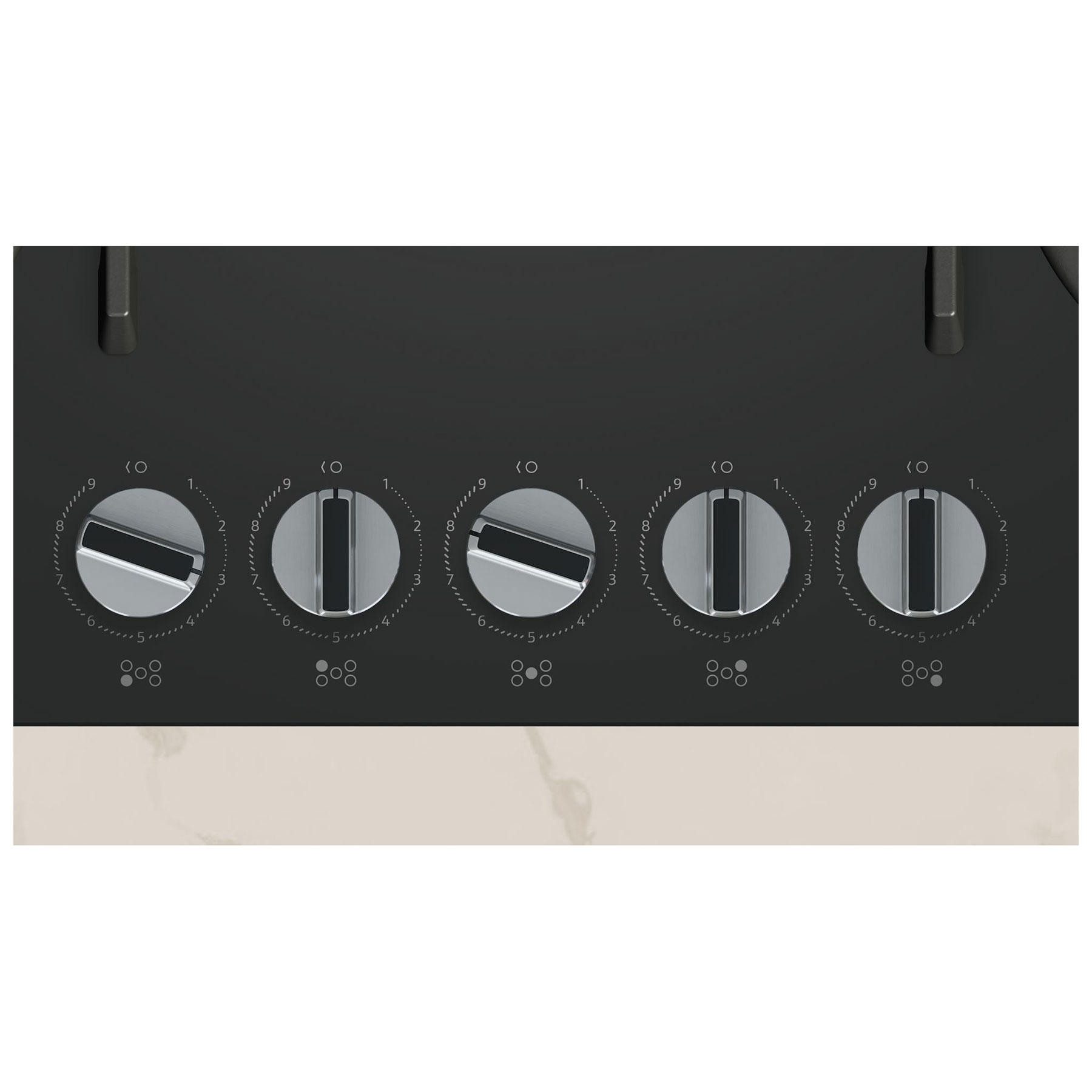 Neff T27PIQ4S0 N70 75cm 5 Burner Gas Hob in Black Glass Wok Burner, photo 2