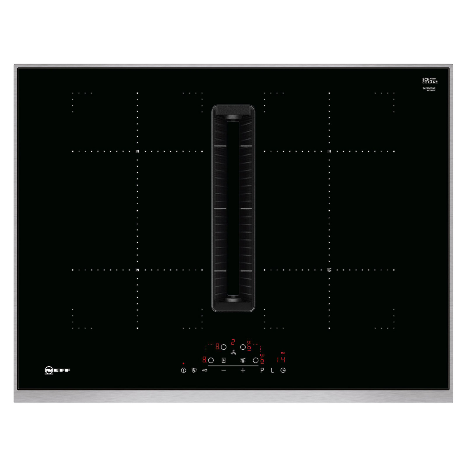 Image of Neff T47TD7BN2 N70 Built In 70cm 2 Zone Flex Induction Venting Hob