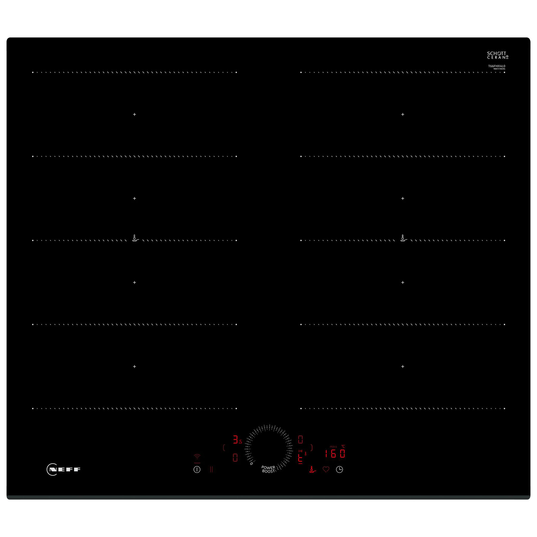 Neff T66FHX4L0 N70 Built In 60cm Induction Hob in Black