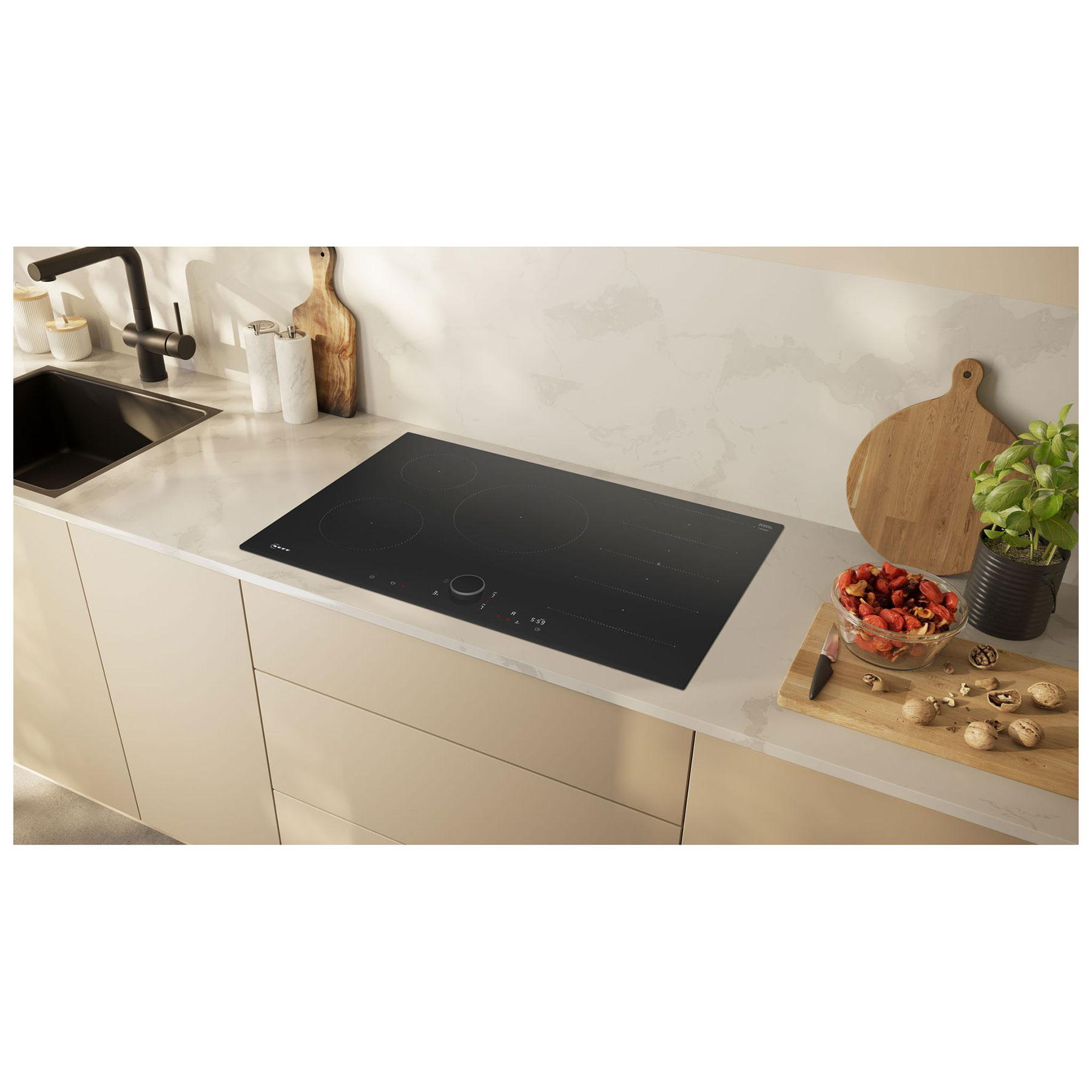 Neff T68FUV4L0 N90 Built In 80cm FlexInduction Hob in Black Glass Twis, photo 4