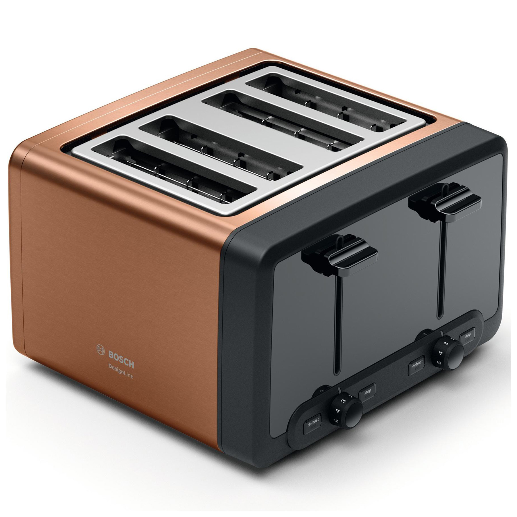 Image of Bosch TAT4P449GB 4 Slice Toaster in Copper