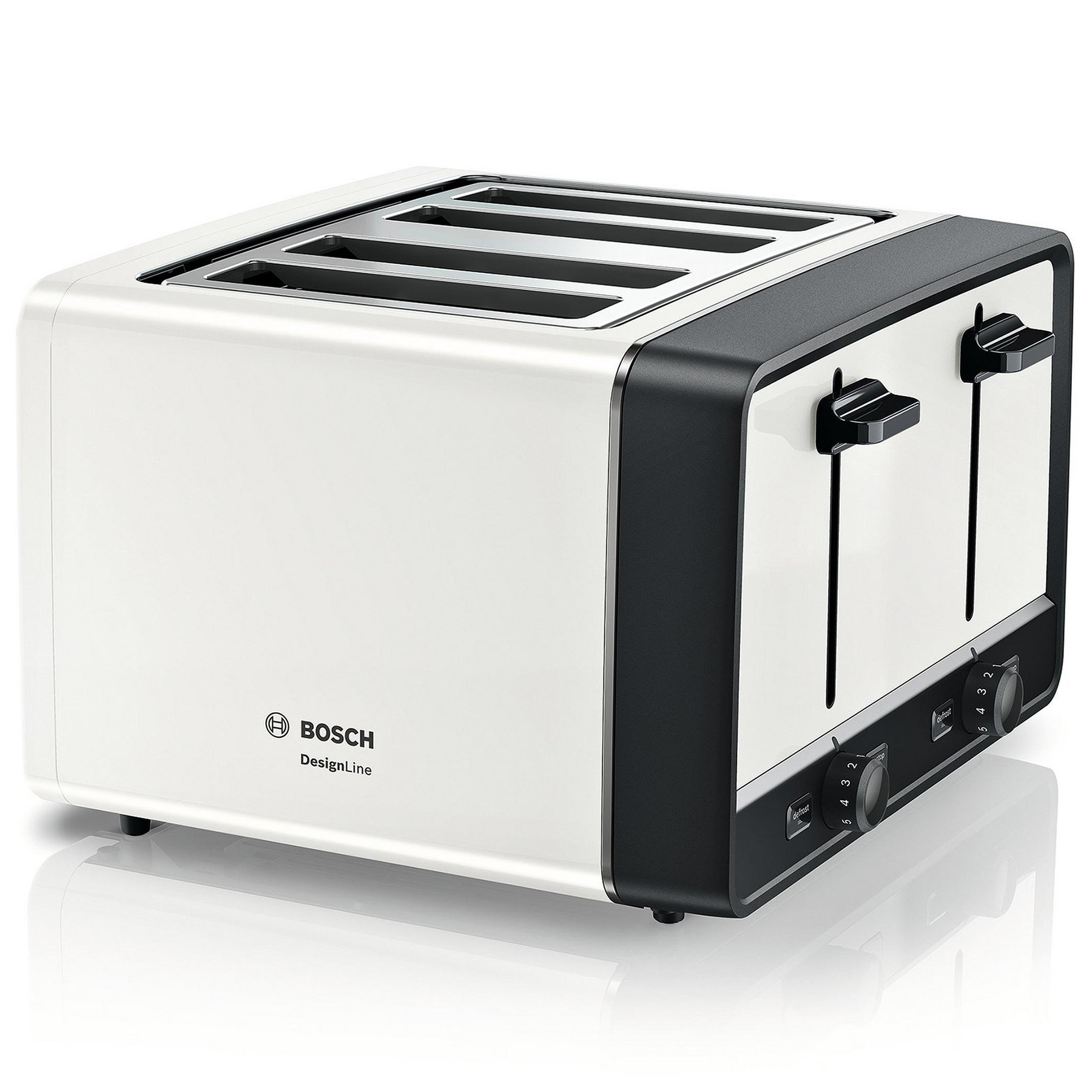 Image of Bosch TAT5P441GB 4 Slice Toaster in White