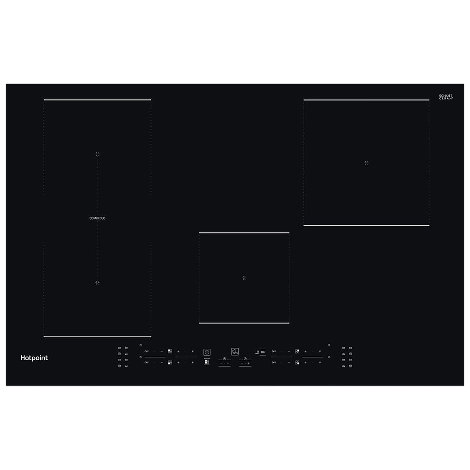 Hotpoint TB3977BBF 77cm Induction Hob in Black 4 Zone