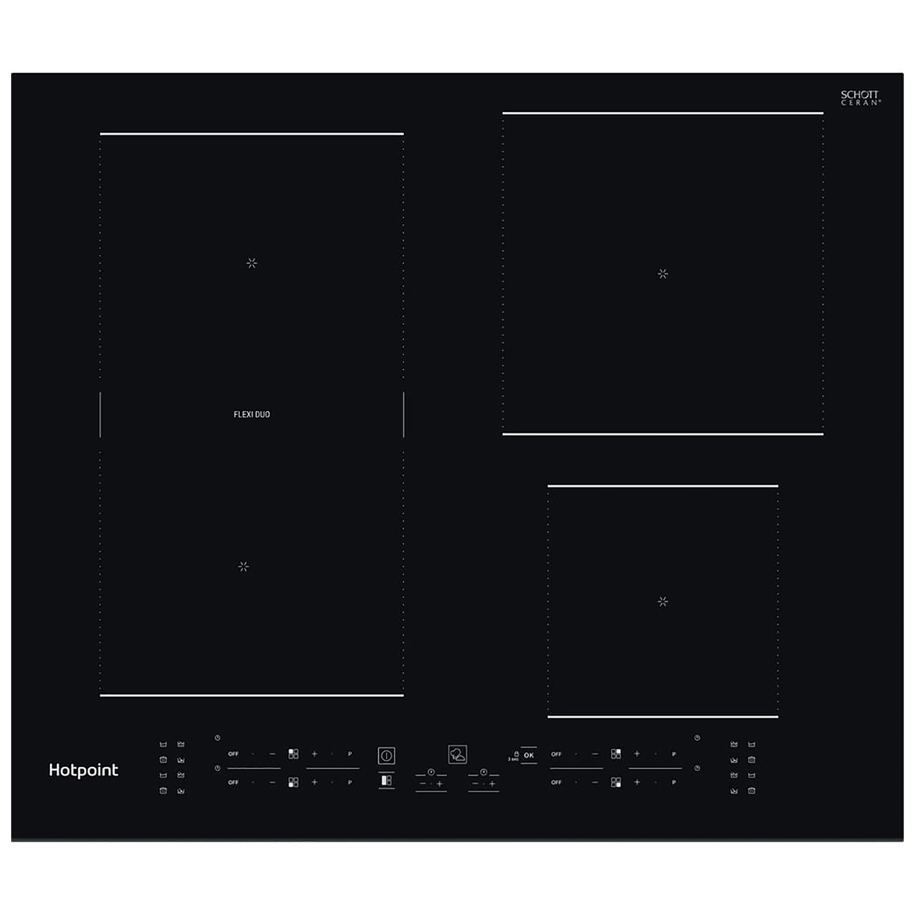 Hotpoint TB7960CBF 60cm Induction Hob in Black 4 Zone