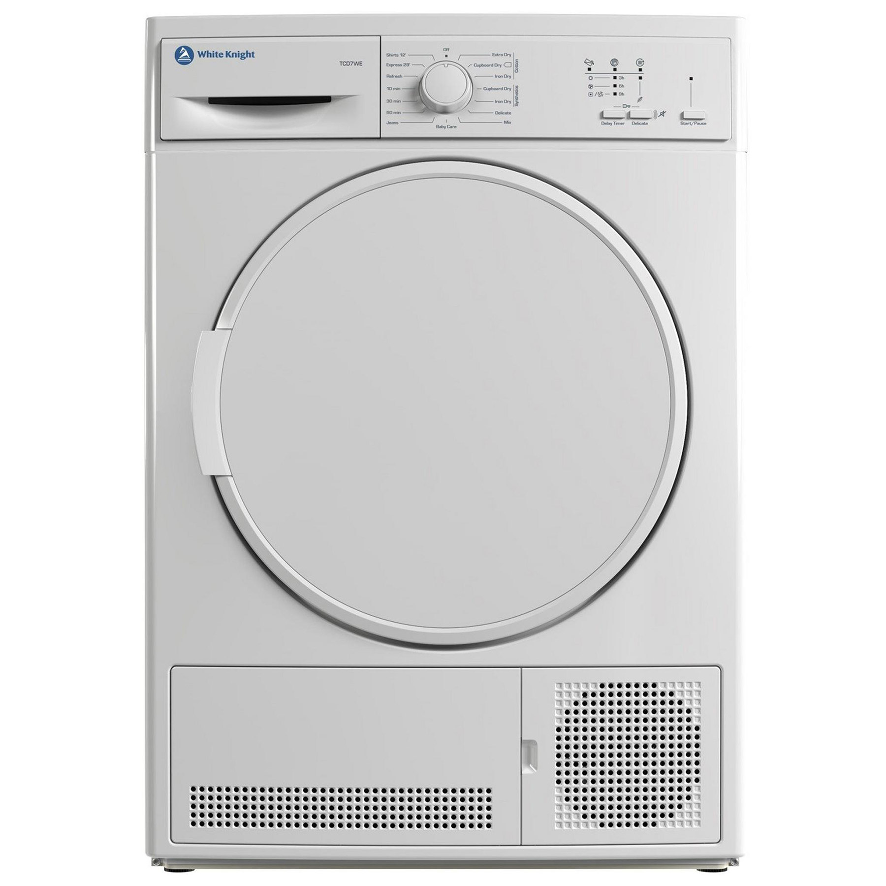 Photos - Tumble Dryer White Knight TCD7WE 7kg Condenser Dryer in White B Rated 