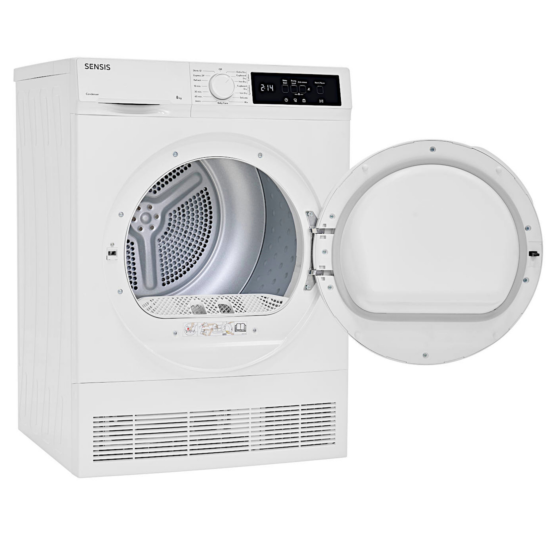 Sensis TDCF018BW 8kg Freestanding Condenser Tumble Dryer White - B Rated, photo 2