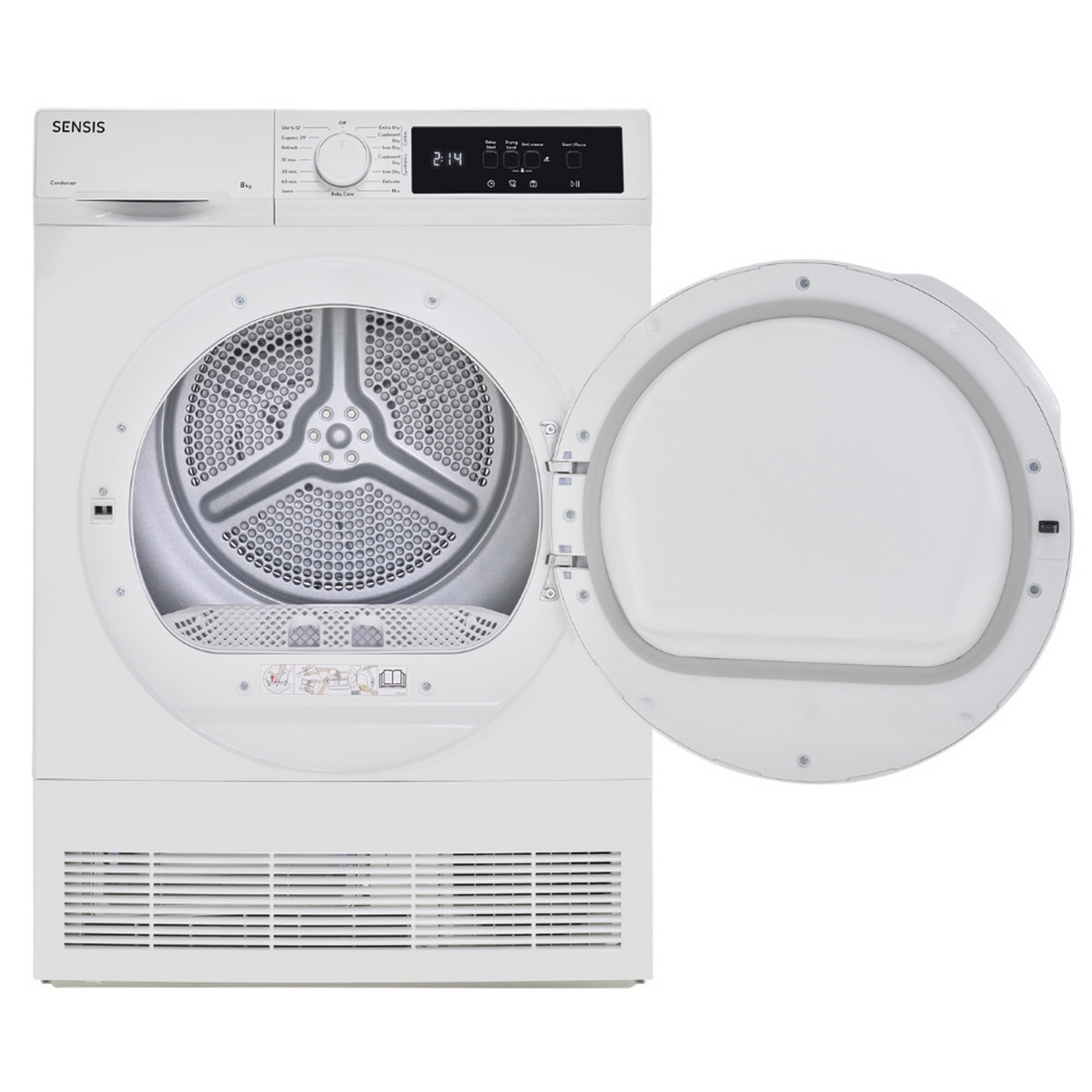 Sensis TDCF018BW 8kg Freestanding Condenser Tumble Dryer White - B Rated, photo 3
