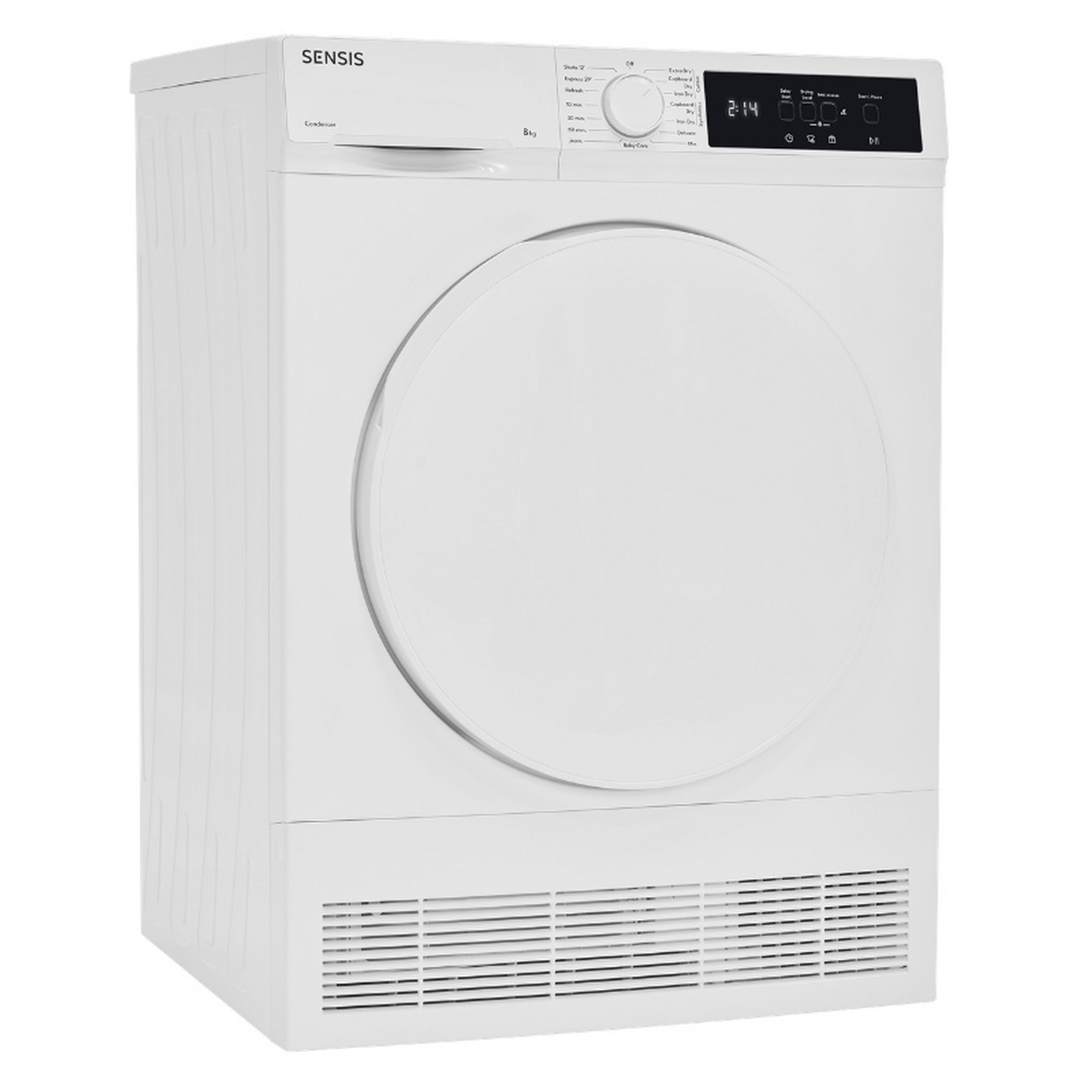 Sensis TDCF018BW 8kg Condenser Dryer in White B Rated with Intelligent