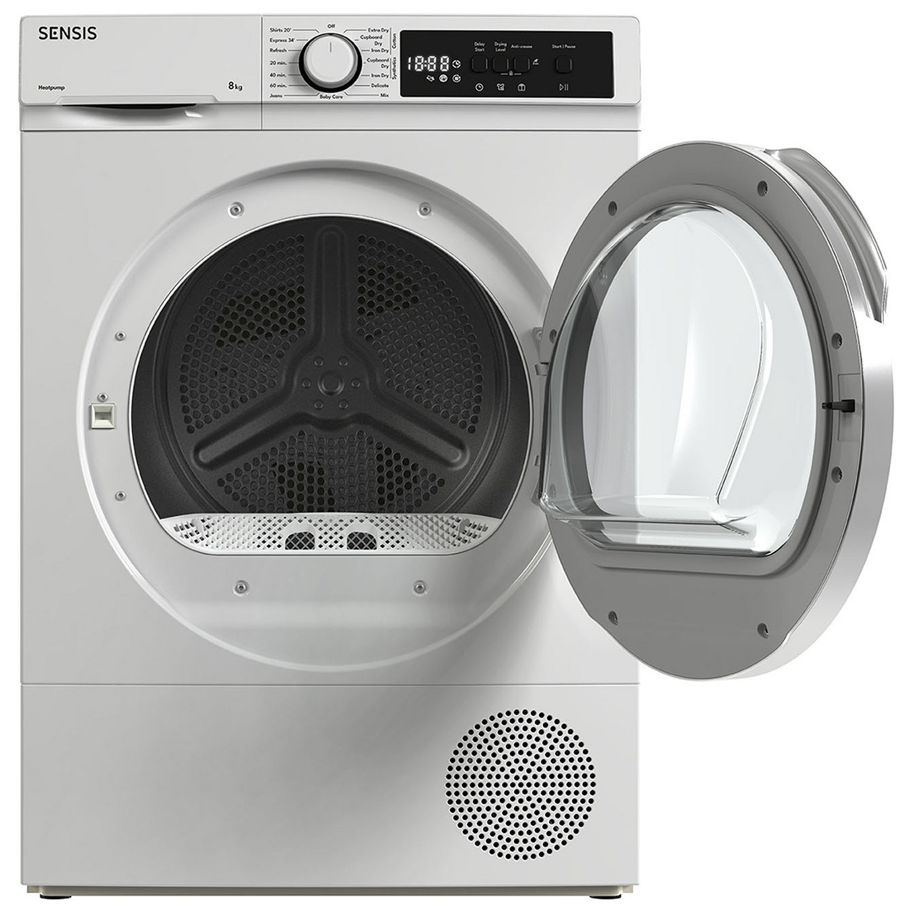 Sensis TDHF018A2W 8kg Heat Pump Condenser Dryer in White A Rated, photo 2