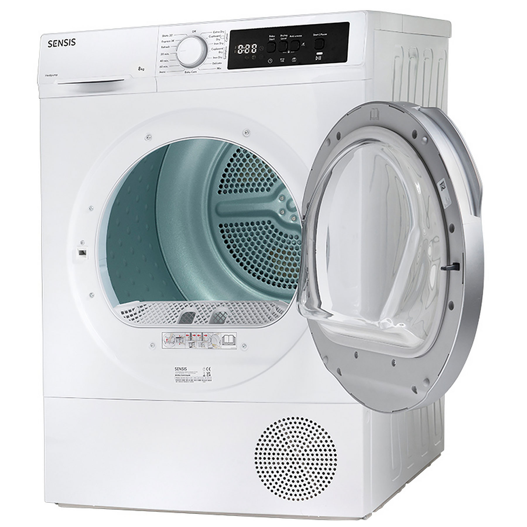 Sensis TDHF018A2W 8kg Heat Pump Condenser Dryer in White A Rated, photo 3