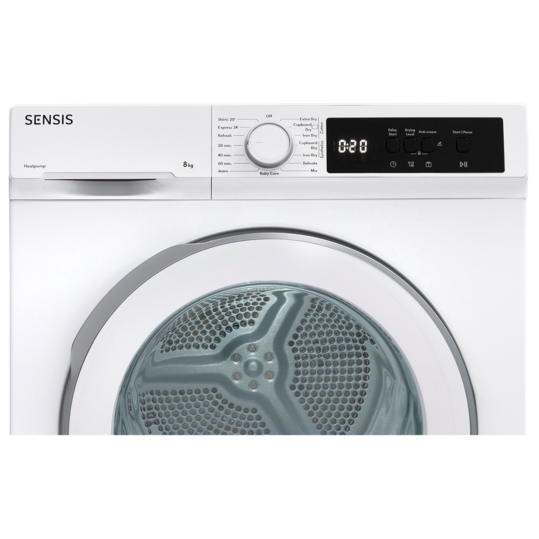 Sensis TDHF018A2W 8kg Heat Pump Condenser Dryer in White A Rated, photo 5
