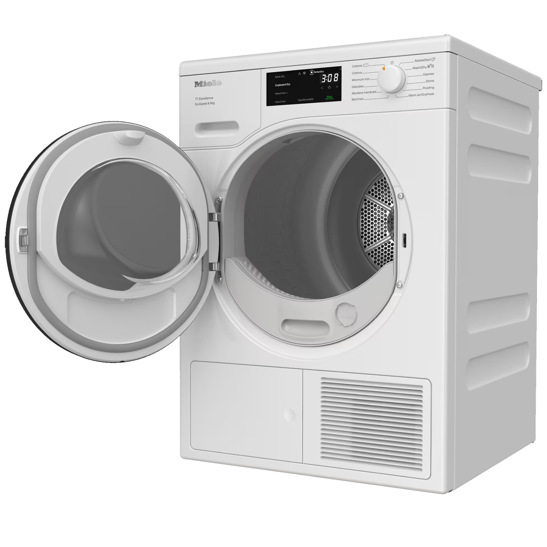 Miele TEC645WP 8kg Heat Pump Condenser Dryer in Lotus White A Rated, photo 2