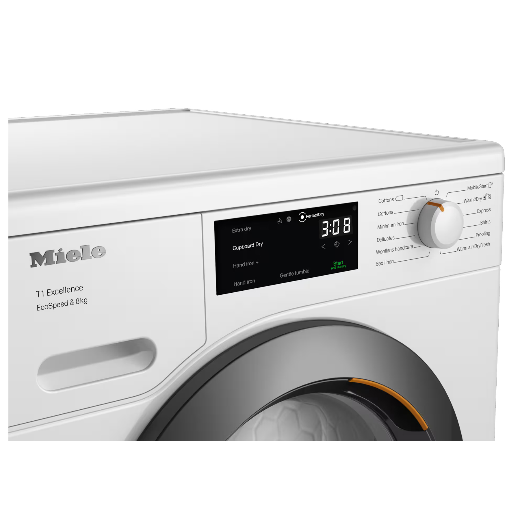 Miele TEC645WP 8kg Heat Pump Condenser Dryer in Lotus White A Rated, photo 3