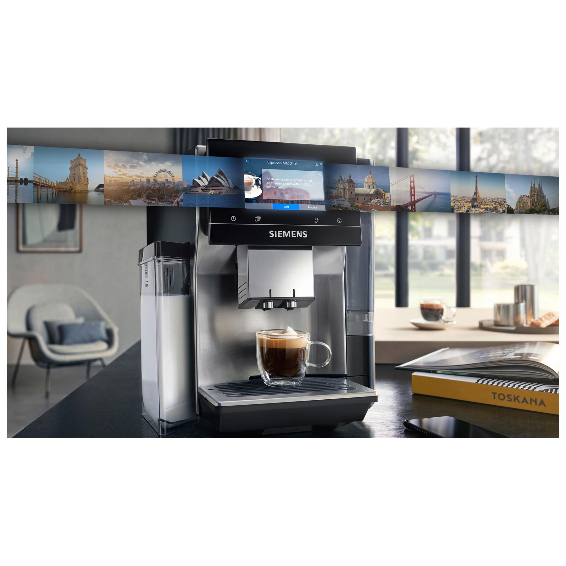 Siemens TQ717GB3 Bean to Cup Coffee Machine Stainless Steel, photo 3