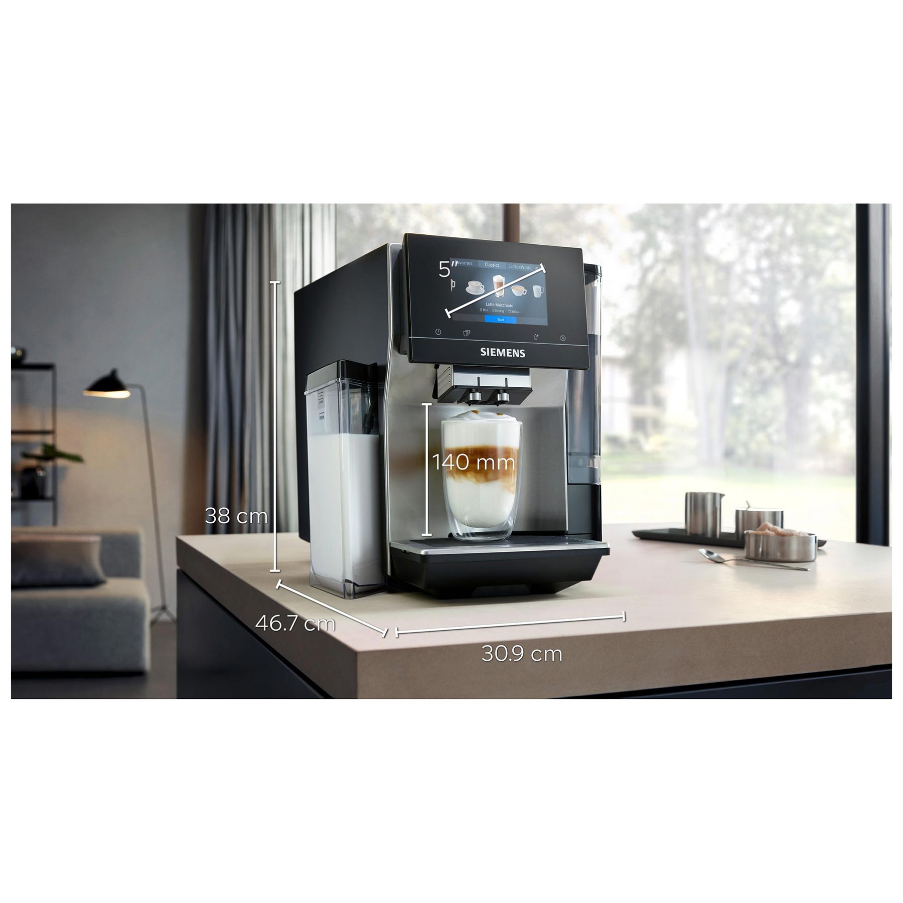 Siemens TQ717GB3 Bean to Cup Coffee Machine Stainless Steel, photo 4