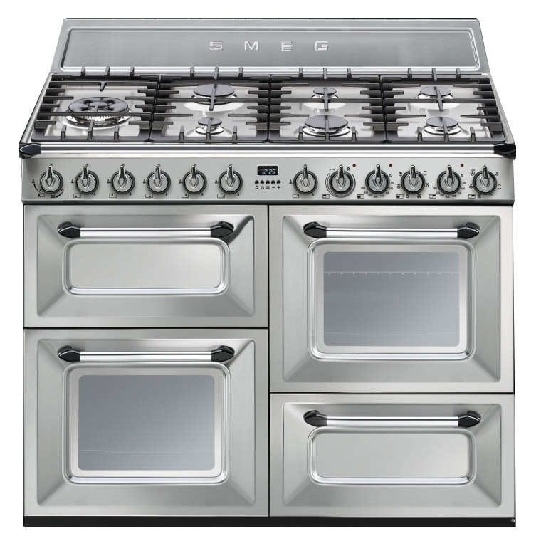 Smeg TR4110X 110cm Victoria Dual Fuel Range Cooker in Stainless Steel