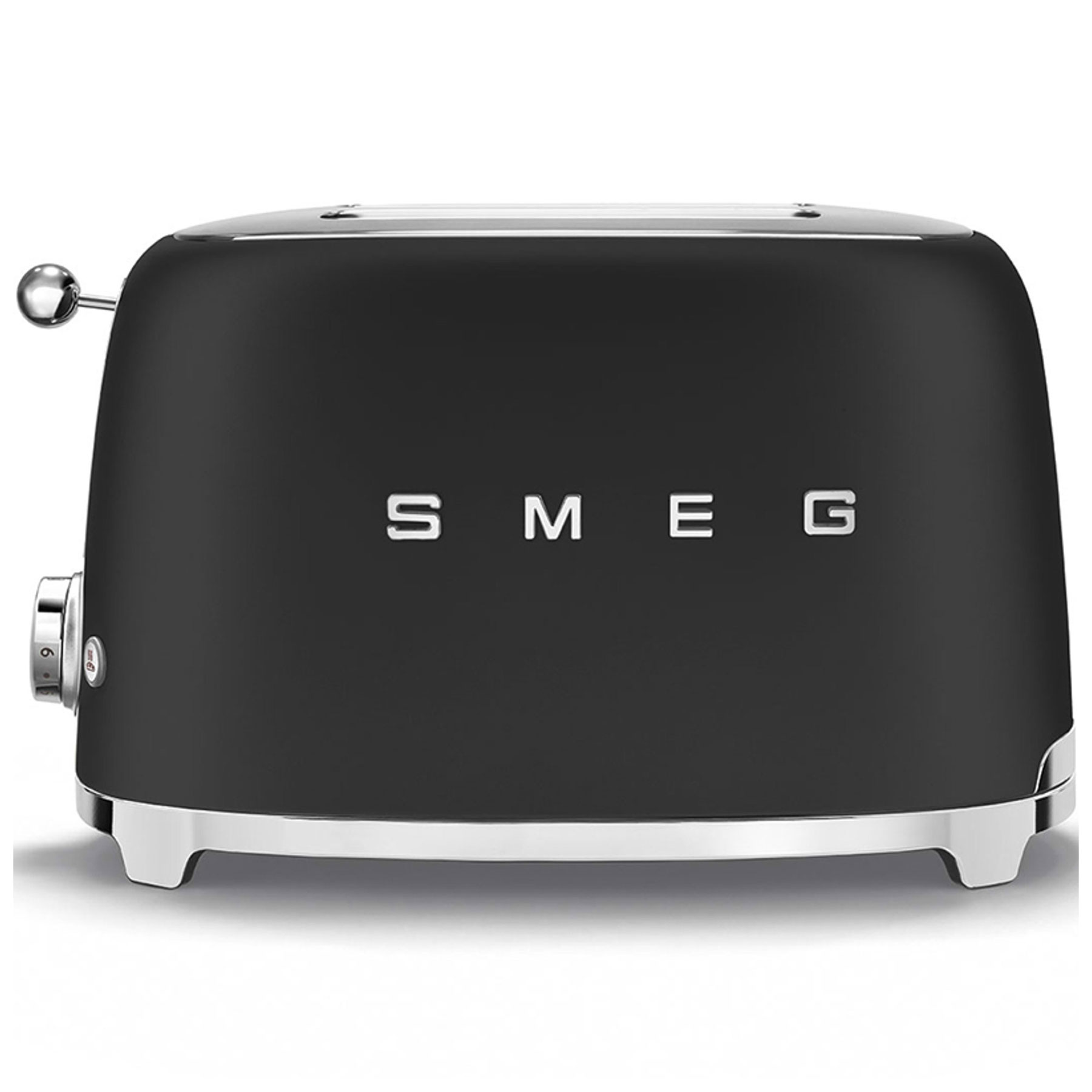 Image of Smeg TSF01BLMUK 50 s Retro Style 2 Slice Toaster in Matte Black
