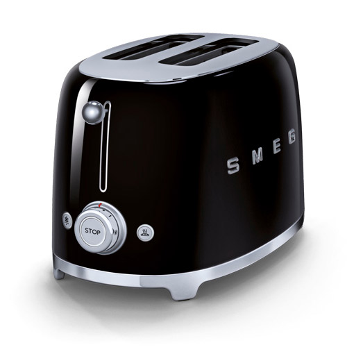 Smeg TSF01BLUK 50 s Retro Style 2 Slice Toaster in Black, photo 2