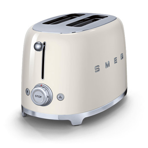 Smeg TSF01CRUK 50 s Retro Style 2 Slice Toaster in Cream, photo 2