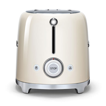 Smeg TSF01CRUK 50 s Retro Style 2 Slice Toaster in Cream, photo 3