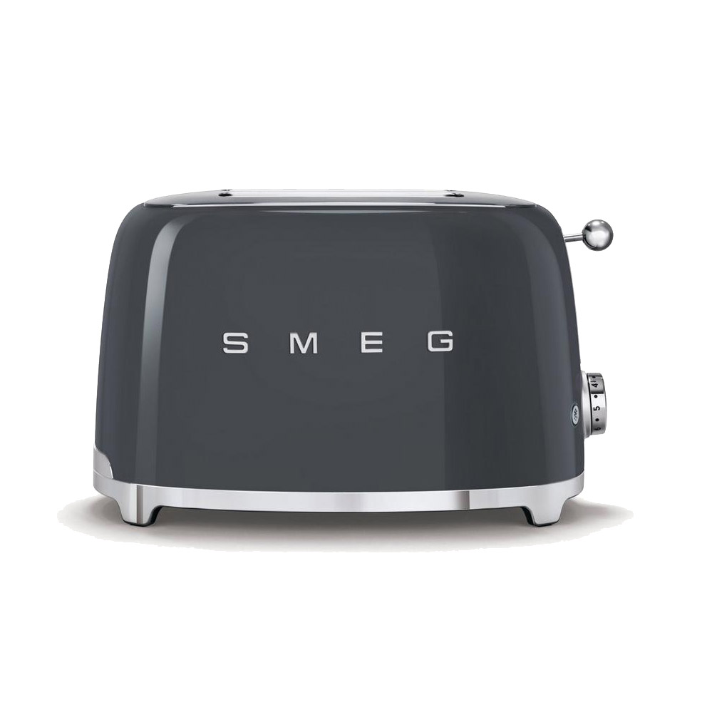 Image of Smeg TSF01GRUK Retro Style 2 Slice Toaster in Slate Grey