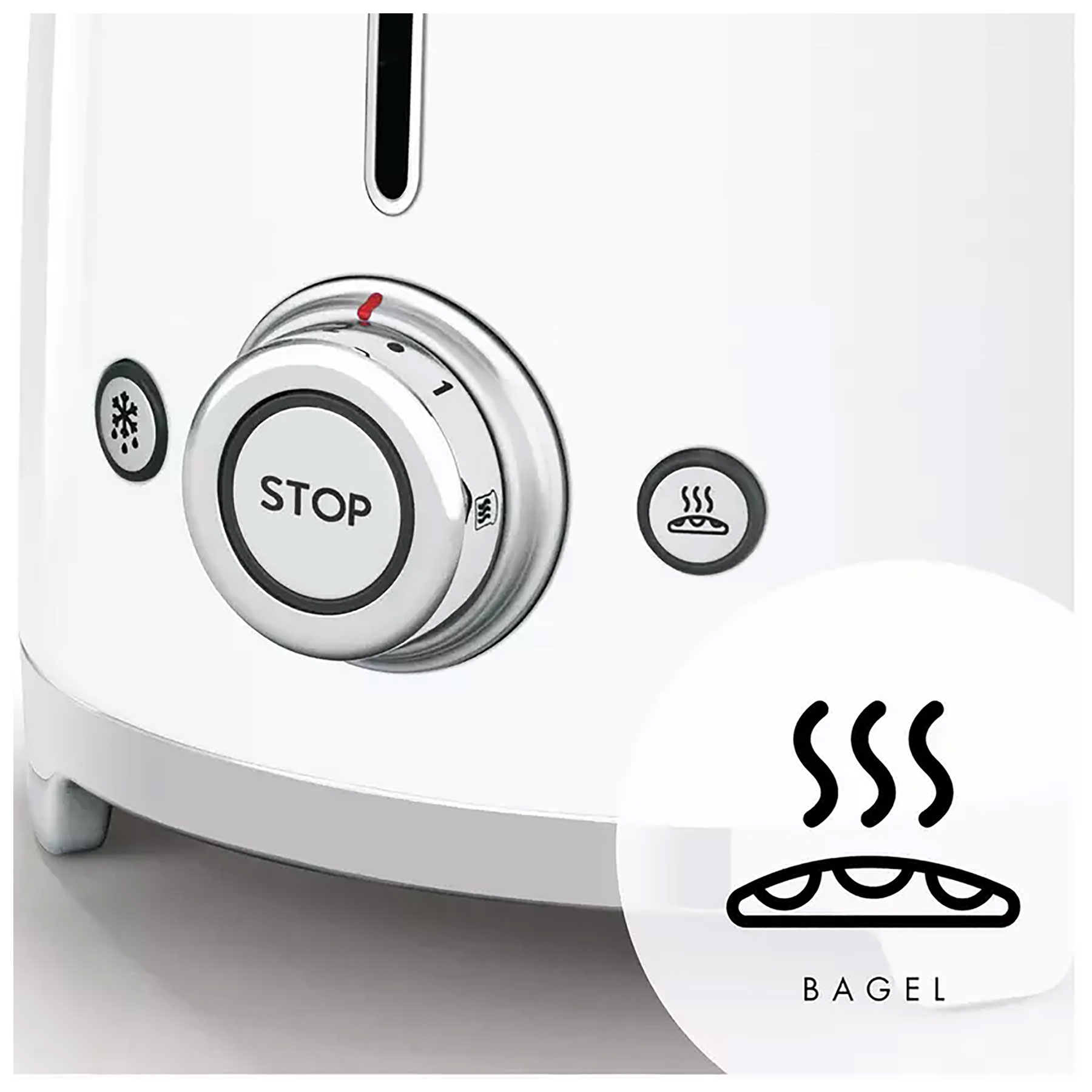 Smeg TSF01WHUK Retro Style 2 Slice Toaster in White, photo 5
