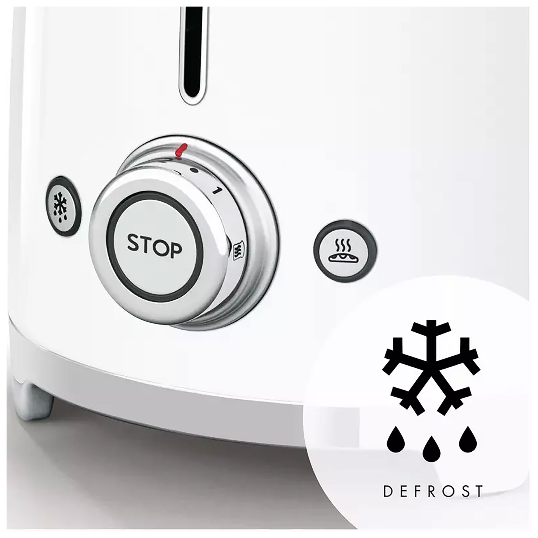 Smeg TSF01WHUK Retro Style 2 Slice Toaster in White, photo 4