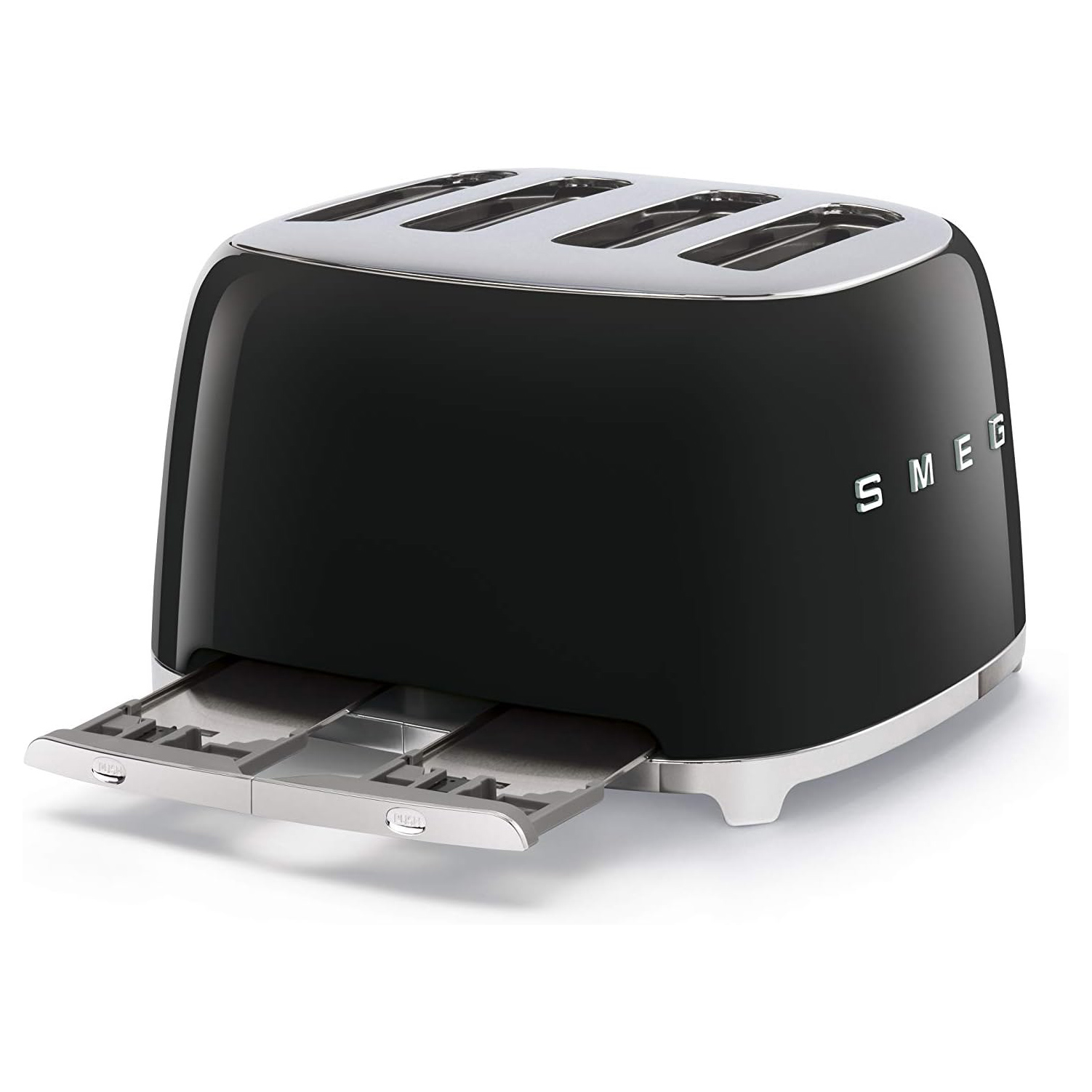Smeg TSF03BLUK 50 s Retro Style 4 Slice Toaster in Gloss Black, photo 3