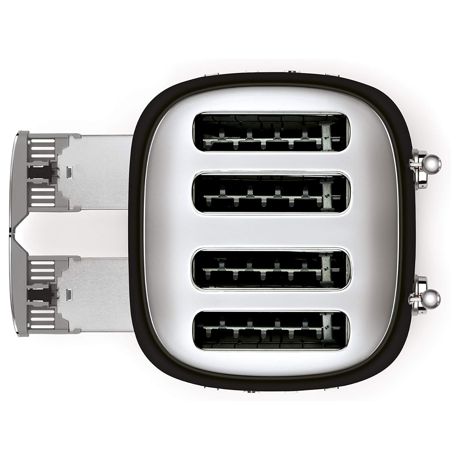 Smeg TSF03BLUK 50 s Retro Style 4 Slice Toaster in Gloss Black, photo 4