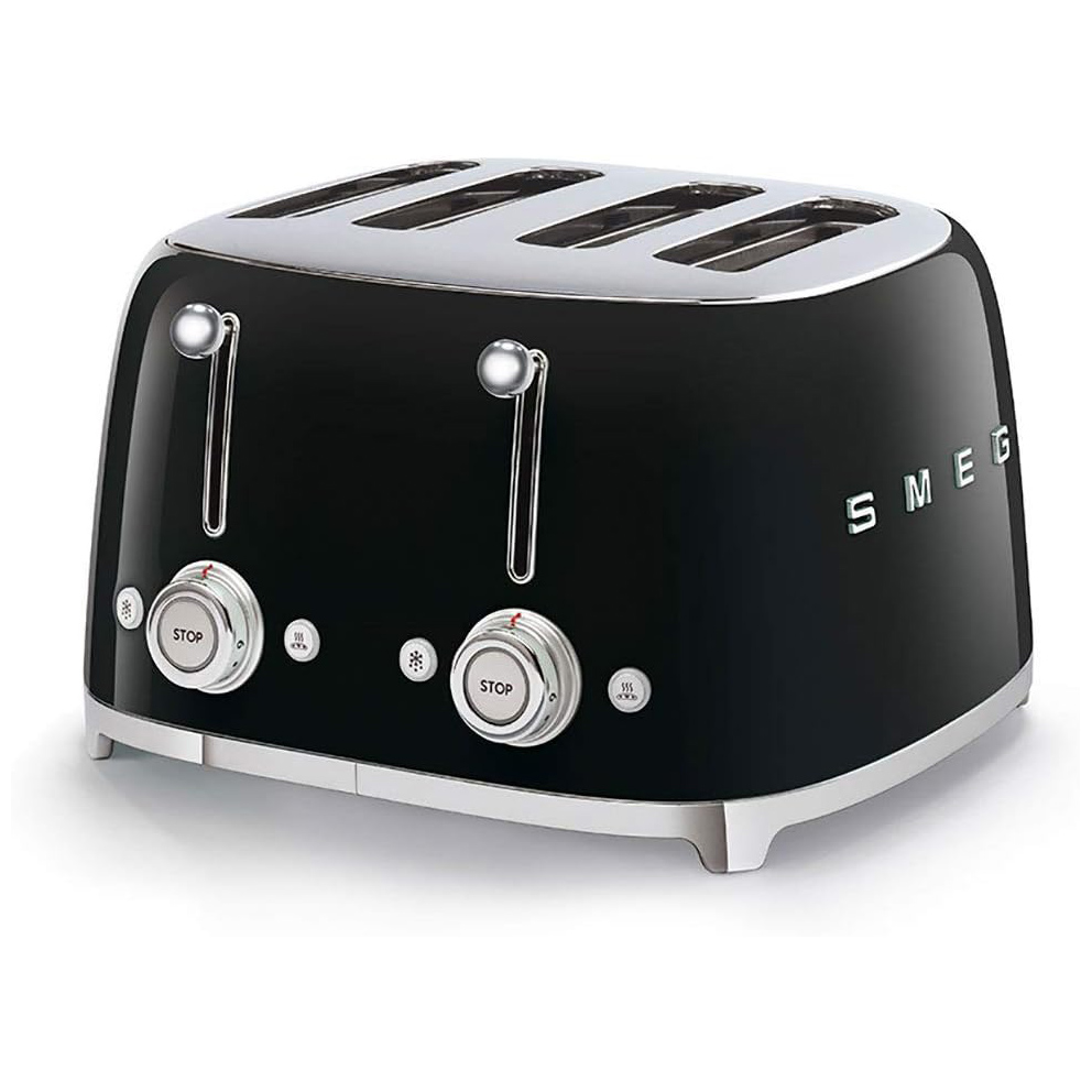 Smeg TSF03BLUK 50 s Retro Style 4 Slice Toaster in Gloss Black