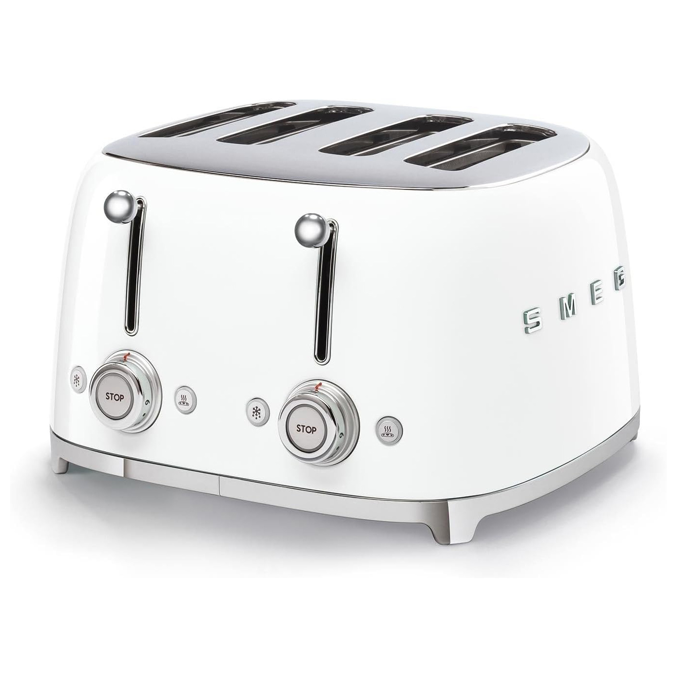 Smeg TSF03WHUK 50 s Retro Style 4 Slice Toaster in White