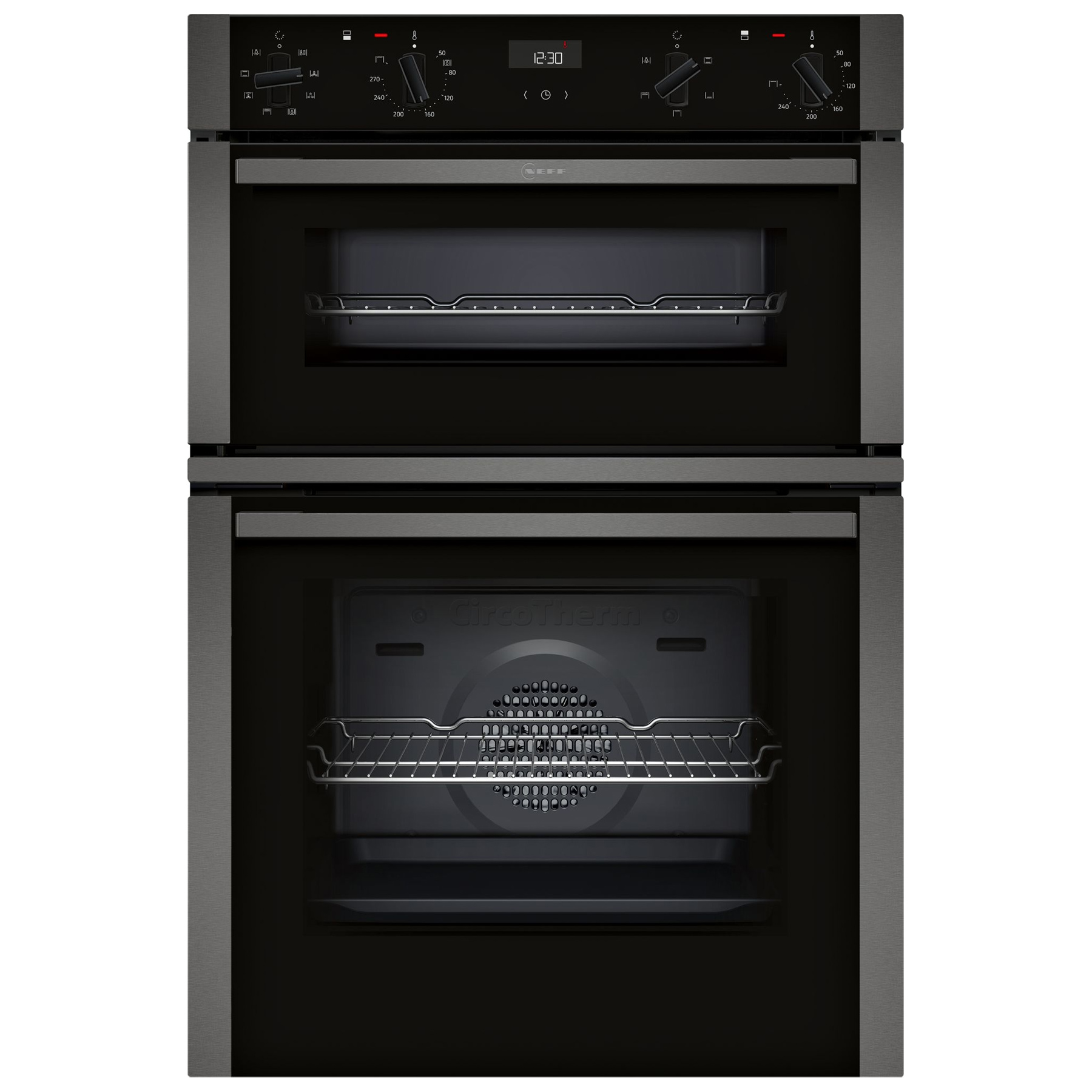 Neff U1ACE2AG3B N50 CircoTherm Built In Double Oven – GRAPHITE