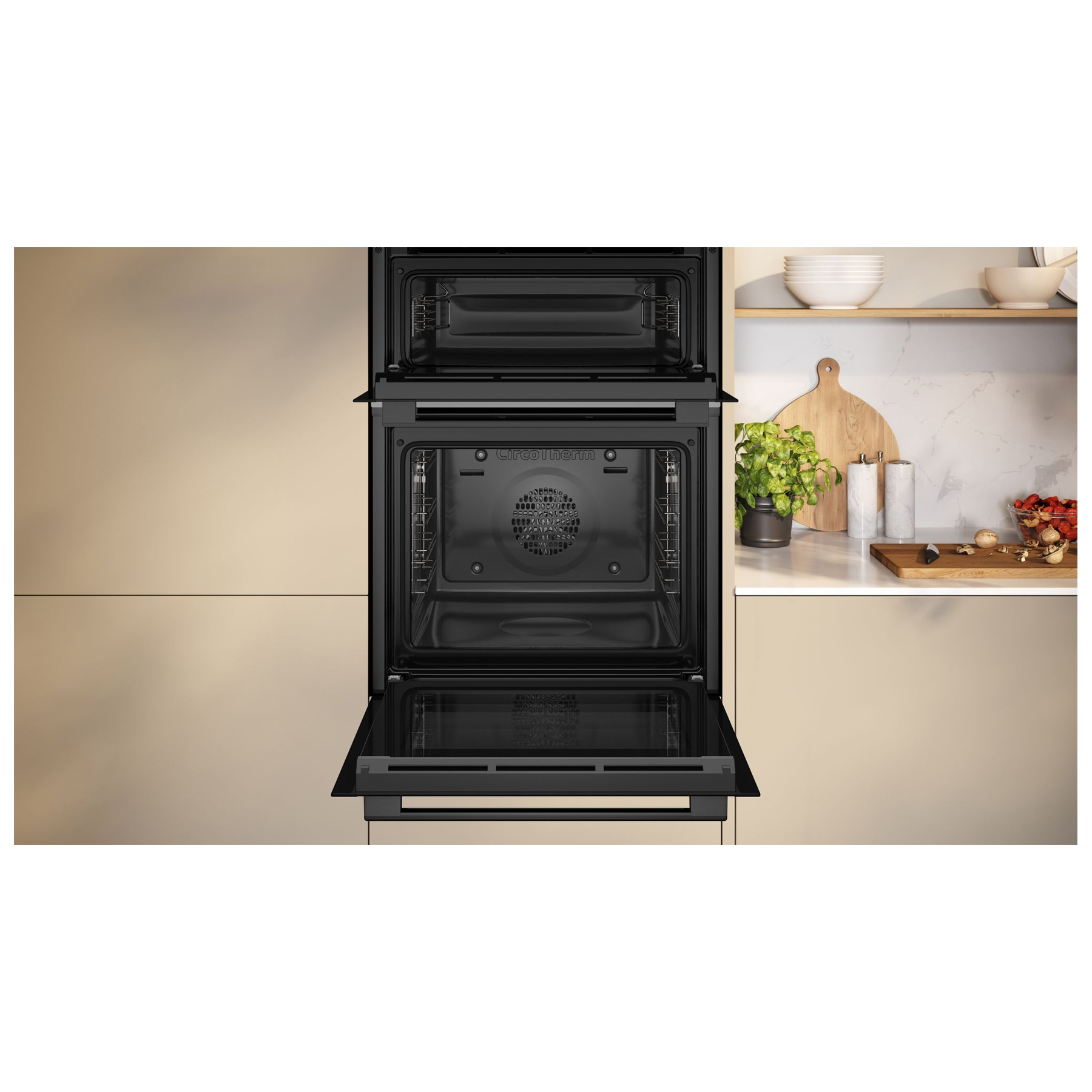 Neff U1ACE2AG3B N50 88cm Built In Electric Double Oven in Black with G, photo 3
