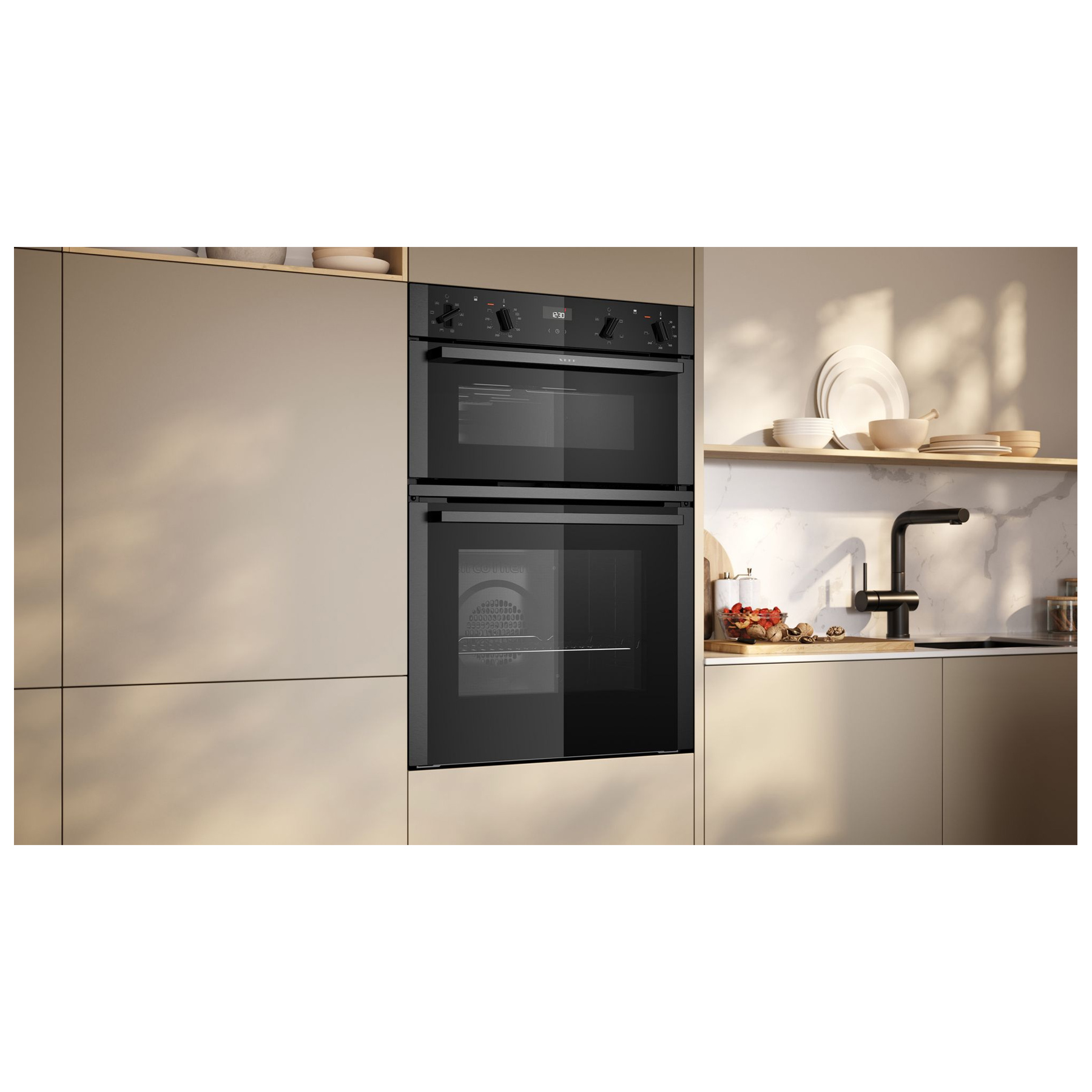 Neff U1ACE2AG3B N50 88cm Built In Electric Double Oven in Black with G, photo 5
