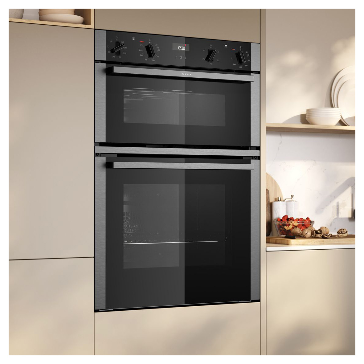 Neff U1ACE2AN3B N50 88cm Built In Electric Double Oven in Black with S, photo 5
