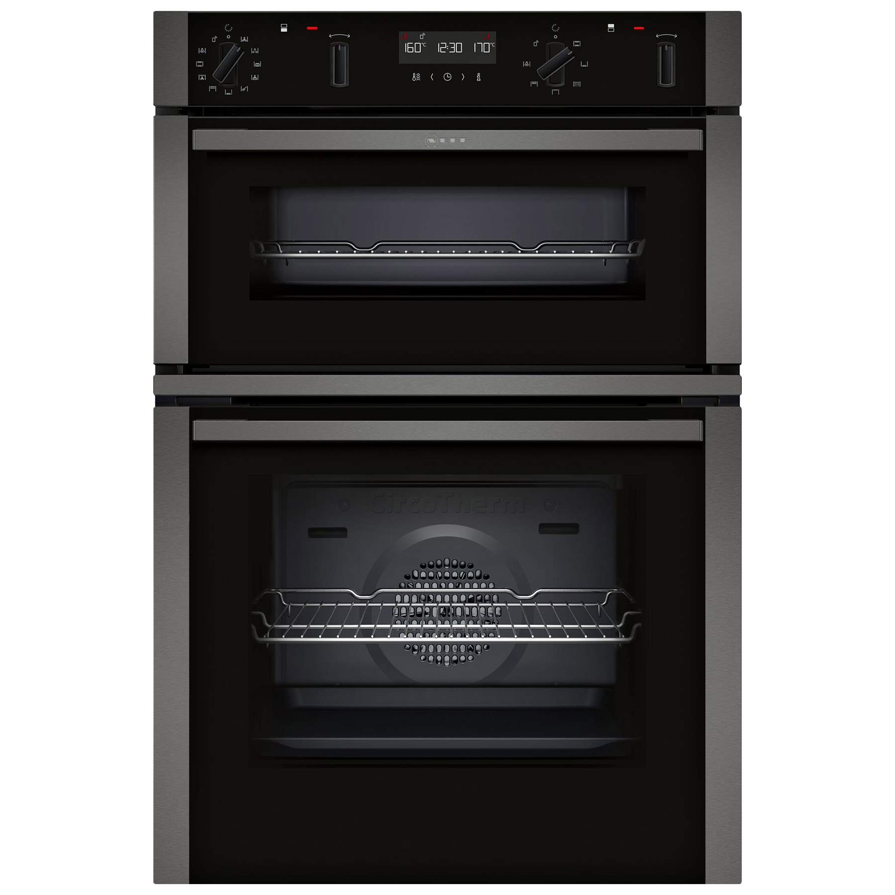 Image of Neff U2ACM7HG0B N50 Built In Pyrolytic Double Electric Oven in Black