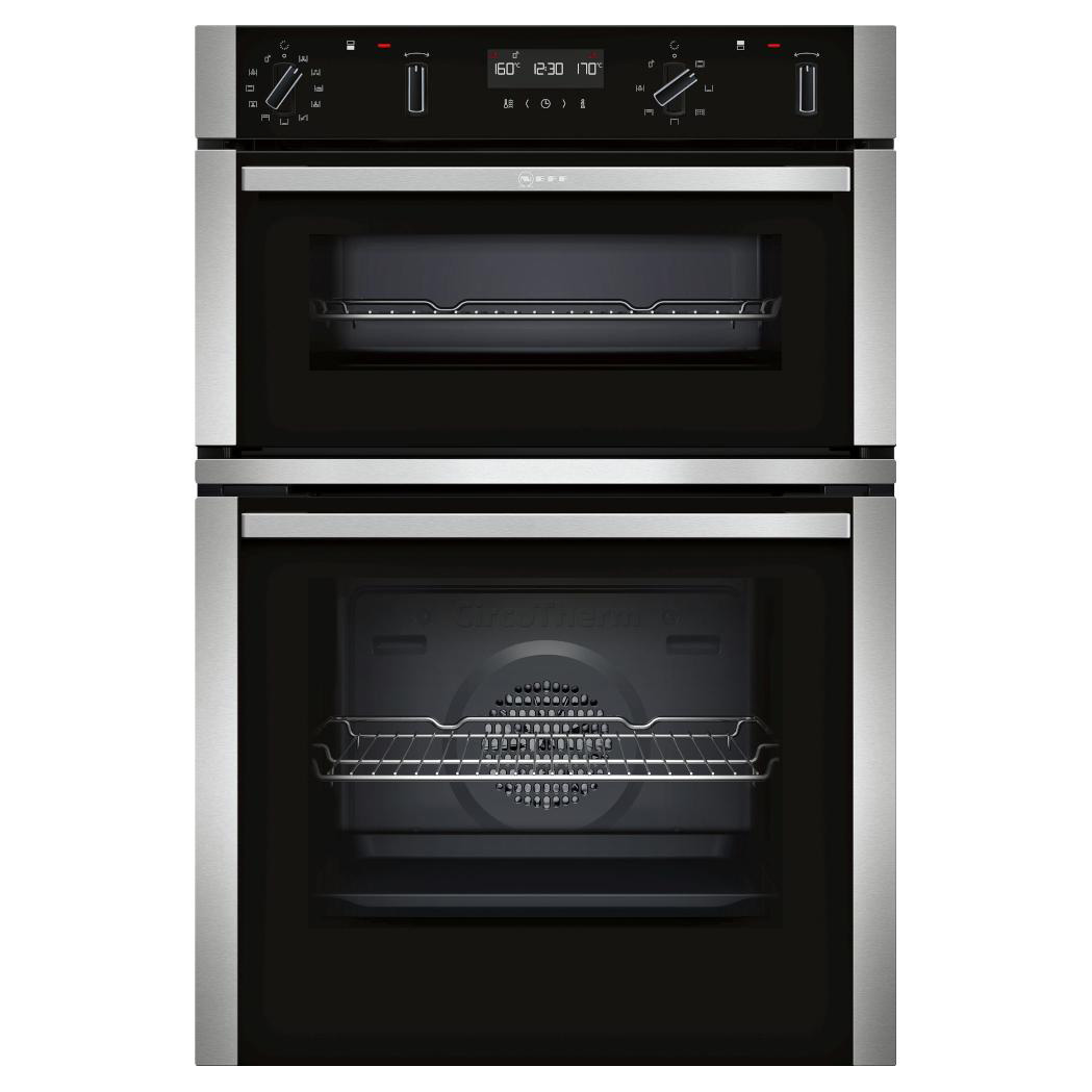Image of Neff U2ACM7HH0B N50 Built In Pyrolytic Double Electric Oven in Black