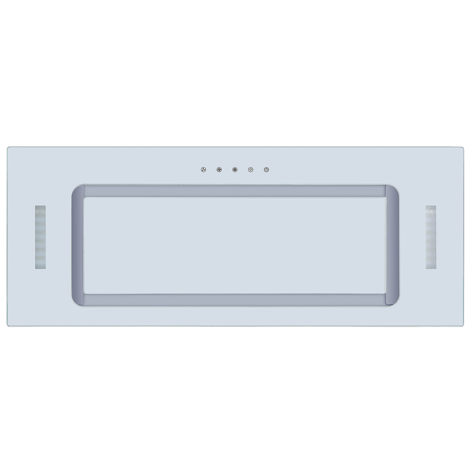 Culina UBICON75W 1 75cm Canopy Extractor Hood in White Glass 3 Speed F