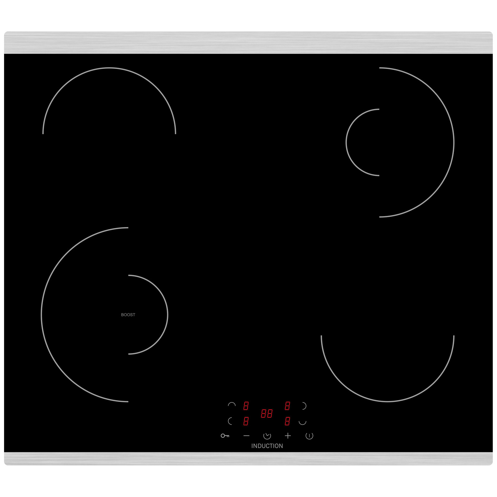 Image of Culina UBIND60AL 60cm 4 Zone Induction Hob in Black Aluminium