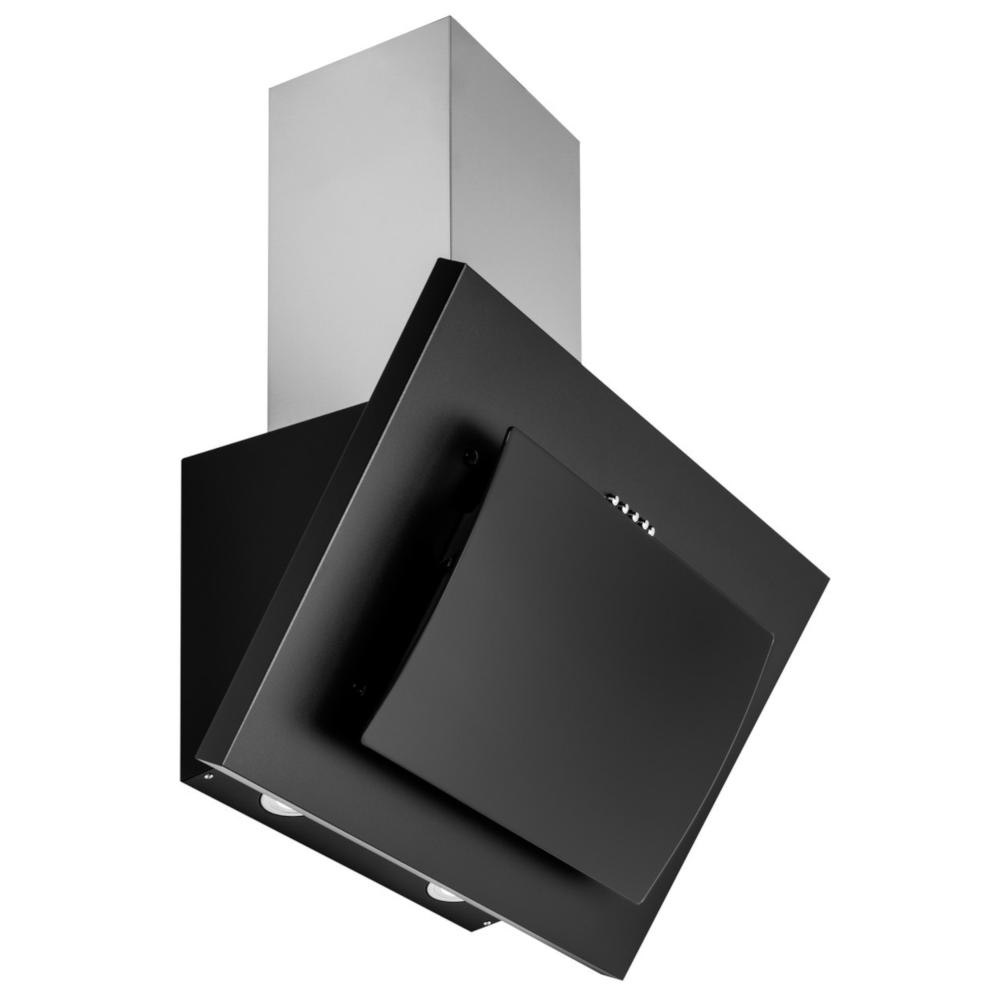 Image of Culina UBLCHH60 60cm Angled Glass Chimney Hood in Black 3 Speed Fan