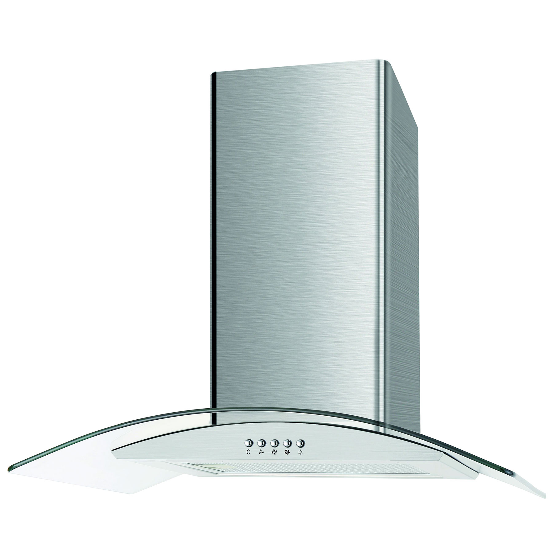 Culina UBSCG60SS 60cm Curved Glass Chimney Hood in Stainless Steel 3 S