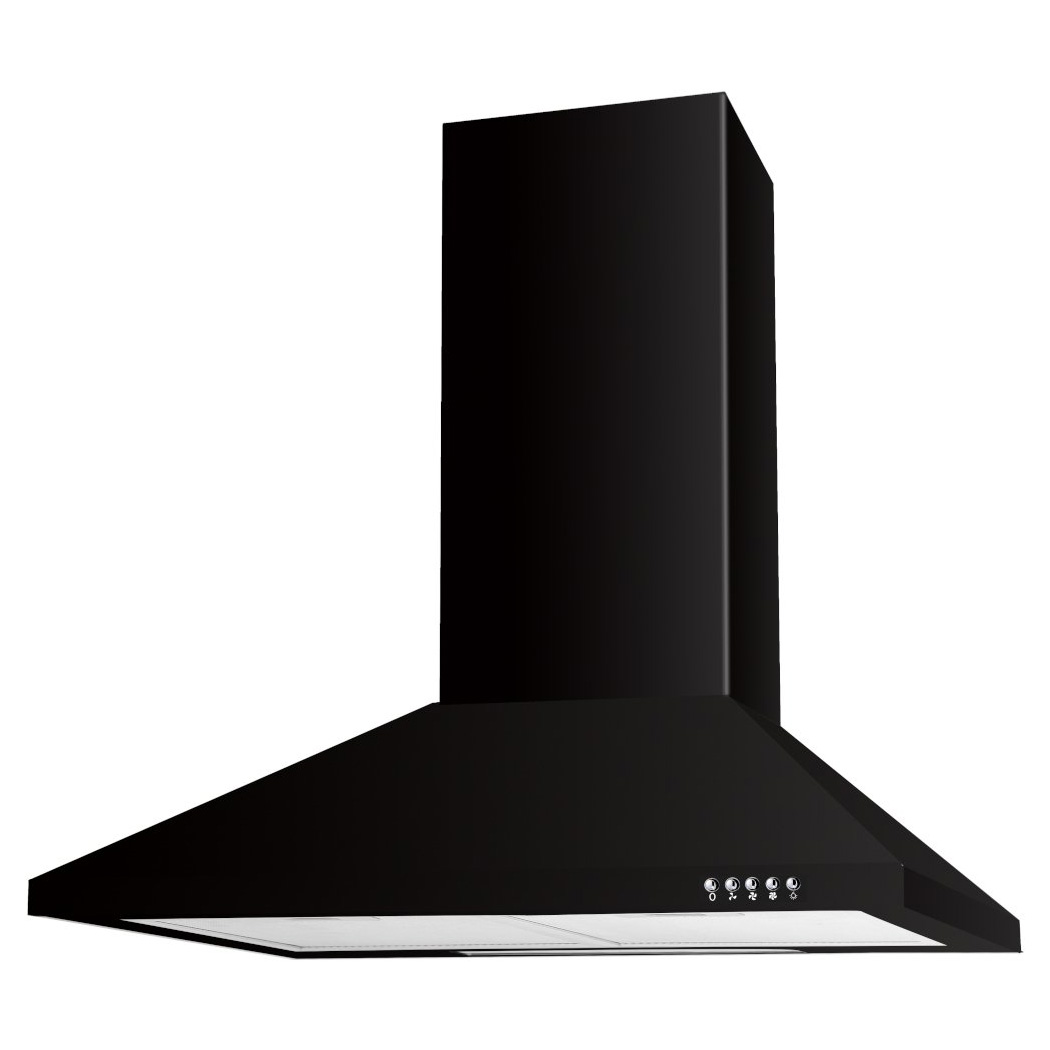Culina UBSCH60BK 60cm Chimney Hood in Black 3 Speed Fan