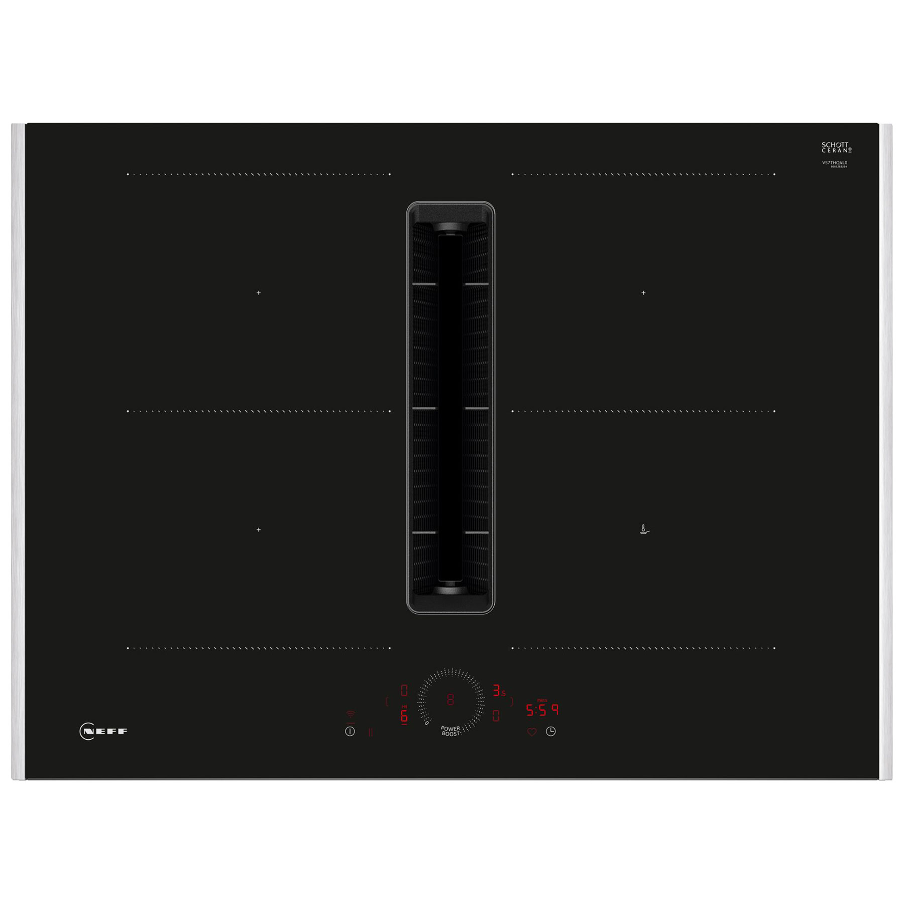 Neff V57THQ4L0 70cm N70 Air Venting CombiZone Induction Hob – STAINLESS STEEL