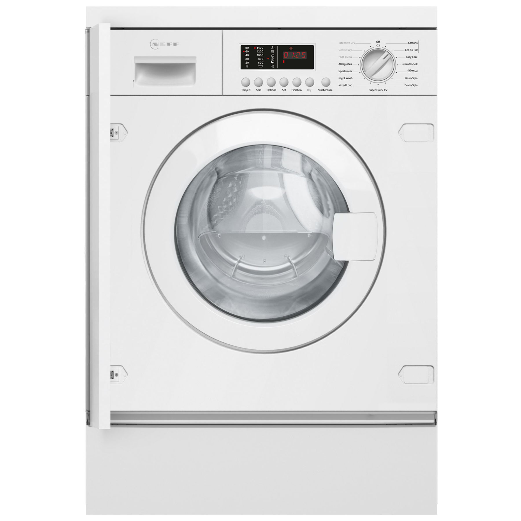 Image of Neff V6540X3GB Integrated Washer Dryer in White 1400rpm 7kg 4kg