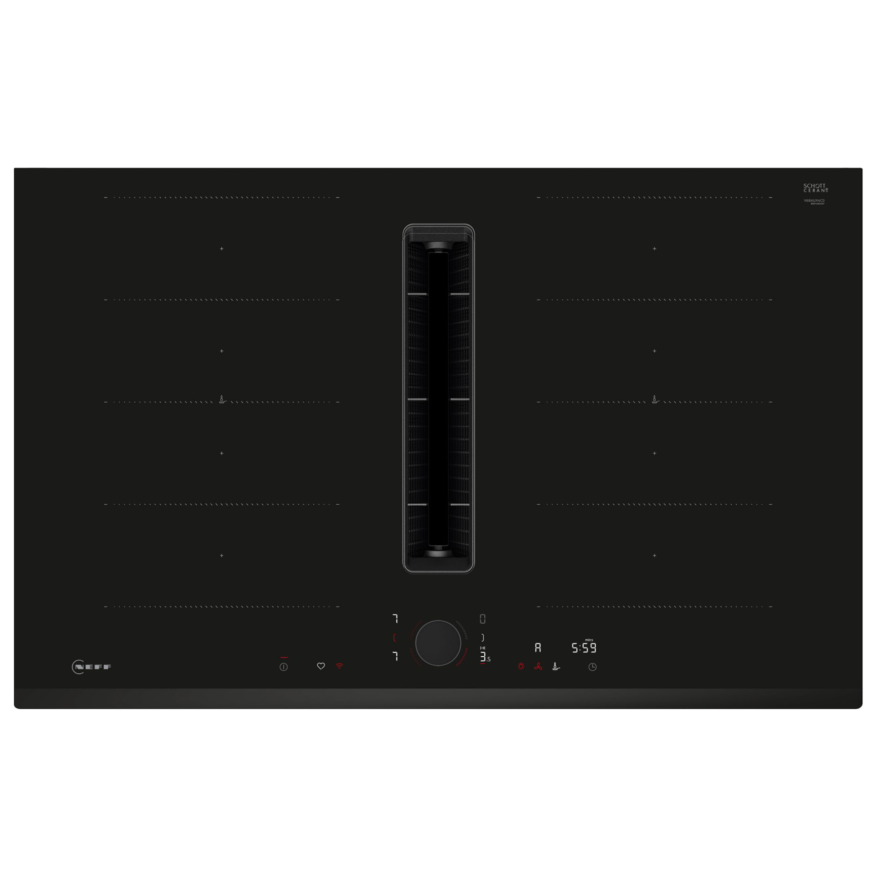 Neff V68FUX4L0 N90 80cm Induction Hob with Integrated Ventilation Syst
