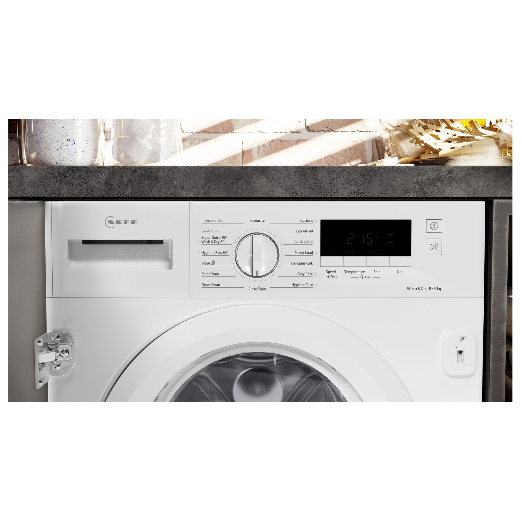 Neff V8340X0GB Integrated Washer Dryer 1400 Spin 8kg 5kg E Rated, photo 2