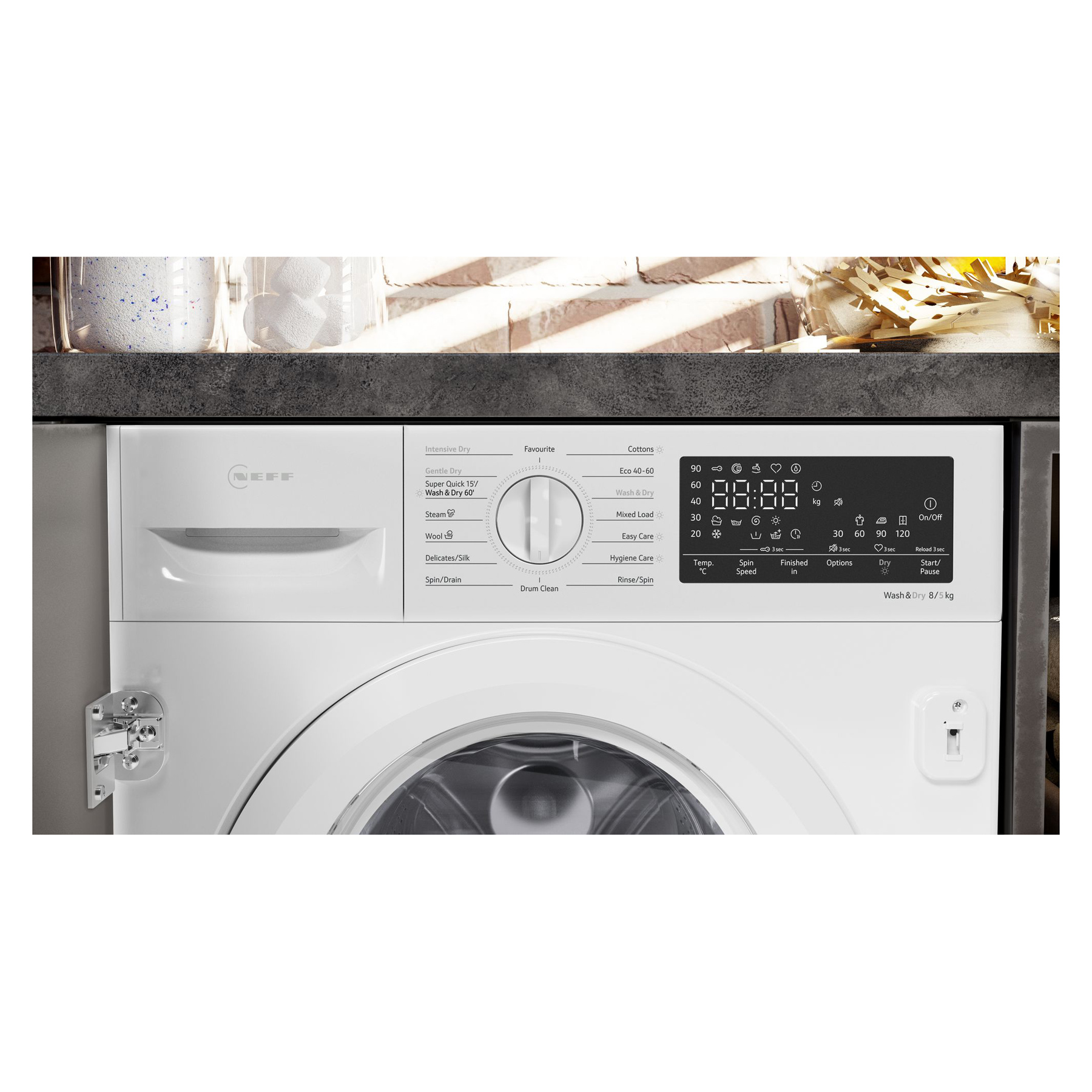 Neff V8540X0GB Integrated Washer Dryer 1400 Spin 8kg 5kg E Rated, photo 2